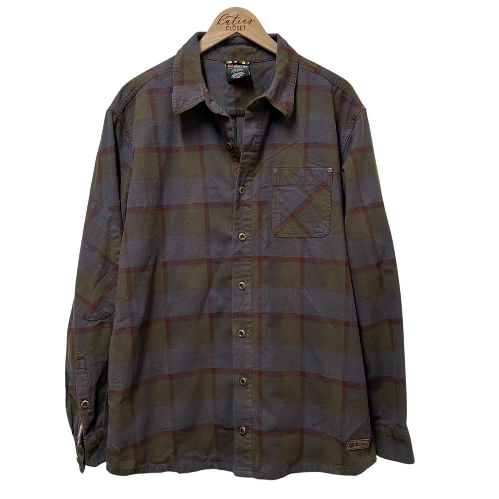 Sherpa Adventure Gear Men’s Plaid Flannel Shirt Size X-Large